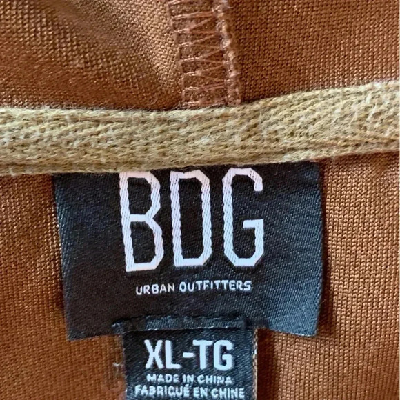 BDG Urban Outfitters Raina Brown Cropped Jacket Hooded XL *no drawstring - Picture 9 of 10